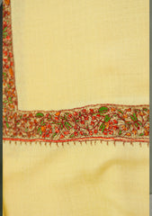 Pashmina Kashmiri Border Shawl D - 28 - Golden