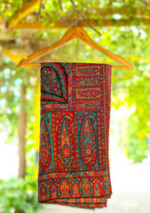 Pashmina Jamawar Shawl D - 02 - Black