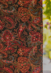 Youdia Karandi Embroidered Shawl D - 02 - Black