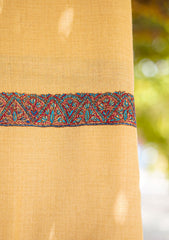 Pashmina Kashmiri Border Shawl D - 29 - Golden