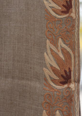 Wool Ari Work Shawl D - 27F - BROWN
