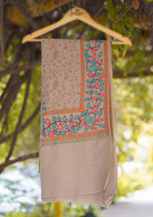 Wool Embroidered Shawl D - 13 - Skin