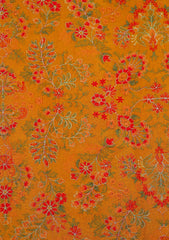 Youdia Karandi Embroidered Shawl D - 01 Mustard