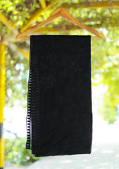 Swiss Lawn Emb Shawl D - 24 - Black
