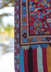 Pure Pashmina Kaani Jamawar Shawl D - 123 - BLACK