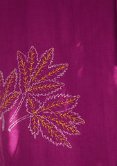 Wool Needle Work Shawl D - 56 - Magenda