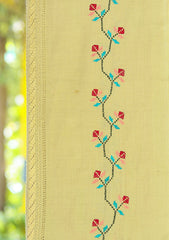 Wool Needle Work Shawl D - 51 - Pista