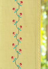 Wool Needle Work Shawl D - 51 - Pista