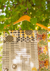 Digital Printed Lawn Shawl Qalamkar Patch D- 03 - Cream