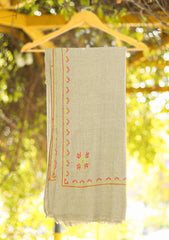 Wool Needle Work Shawl D - 56 - L T Pink