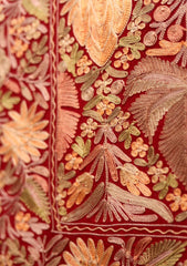 Pashmina Ari Work Scarf D - 14 - Maroon