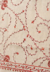 Pashmina Kashmiri Work Scarf D - 09 - Fawn