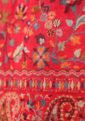 Pashmina Kani Jamawar Scarf D - 32 - Tomato
