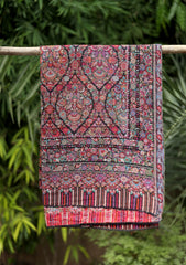 Pashmina Kani Jamawar Scarf D - 37 - Black