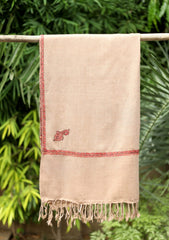 Pashmina Kashmiri Kangri Scarf D - 04 - Brown