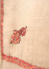 Pashmina Kashmiri Kangri Scarf D - 04 - Brown