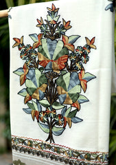 Pashmina Jamawar Shawl D - 10 - Off White