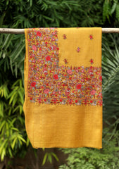 Pashmina Emb Jaaldar Shawl D - 04 - Mustard