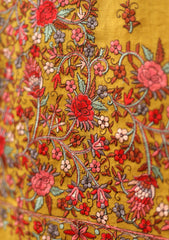 Pashmina Emb Jaaldar Shawl D - 04 - Mustard