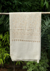 Pashmina Ari Work Shawl D -201 - S Fawn