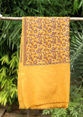 Pashmina Emb Jaaldar Shawl D - 07 - Mustard
