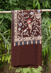 Pashmina Ari Work Shawl D - 193 - Ch Brown