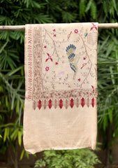 Pashmina Ari Work Shawl D - 194 - L Beige