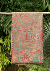 Pashmina Kani Jamawar Shawl D - 147 - Brown