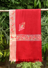 Pashmina Jamawar Shawl D - 22 - Maroon
