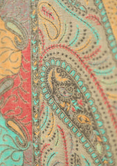 Pashmina Kani Jamawar Shawl D - 151 - Brown
