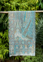 Pashmina Kani Jamawer Scarf D -28 - L Ferozi