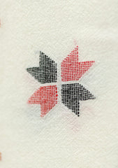 Needle Work Wool Shawl D - 84 - Off White