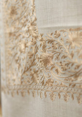 Pashmina Ari Work Shawl D - 197 - Fawn