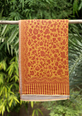 Pashmina Kani Jamawar Shawl D - 156 - Mustard