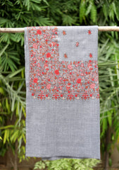 Pashmina Emb Jaaldar Shawl D - 03 - Grey