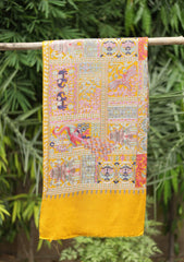 Pashmina Ari Work Scarf D - 23 - Mustard