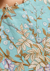 Lawn Collection - MOR Bagh - P/Emb - V02 - 2Pcs - U#13 - Aqua Tulip