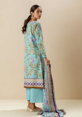 Lawn Collection - MOR Bagh - P/Emb - V02 - 2Pcs - U#13 - Aqua Tulip
