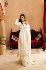 Pret Collection - Manahils - Safiyya - KURTI-B-007-OFF WHITE