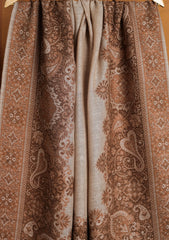 Pashmina Jamawar Shawl D#126 - Brown
