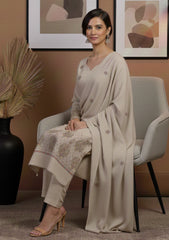Winter - Riwaj - Pashmina Embroidered Suit - D#09 - Skin