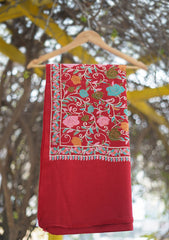 Pashmina Emboridered Shawl D - 176 - D RED