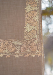 Pashmina Ari Work Shawl D -118 - Brown