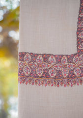 Pure Pashmina Kashmiri Work Shawl D - 26 - Mouse