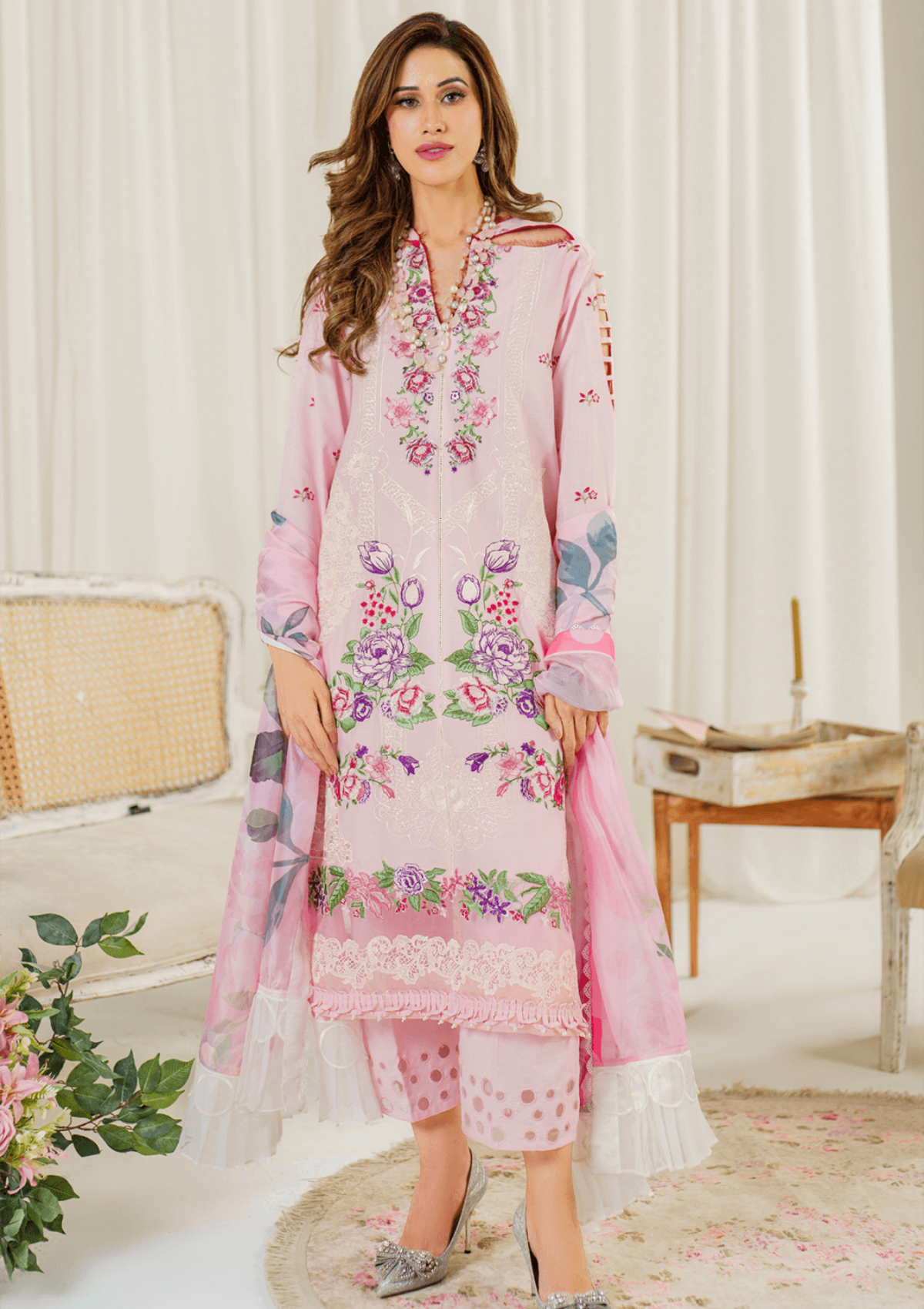 Lawn Collection - Asifa & Nabeel - Pretty In Pink -  AP24#09 - Sedum