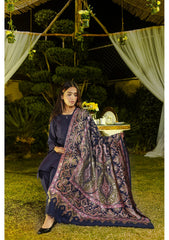 Pure Pashmina Handmade Shawl D - 2213 - Blue