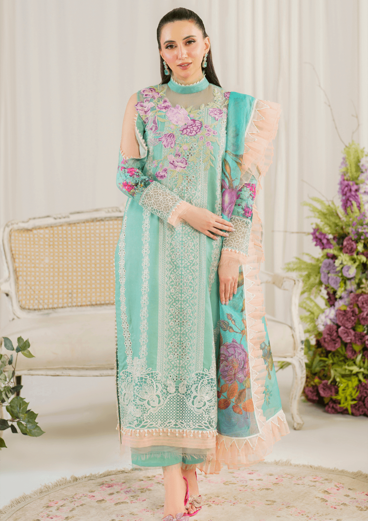Lawn Collection - Asifa & Nabeel - Pretty In Pink -  AP24#03 - Water Lily
