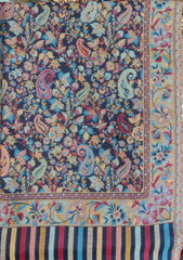 Pashmina Kaani Jamawar Stole D - 1888C - N Blue