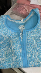Cotton Chickankari Kurta - ASPL#2208