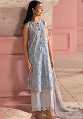 Lawn - Cross Stitch - Unstitched Premium 25 - AQUA ICE